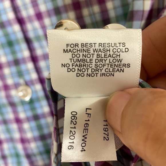 NWT. Peter Millar Small Button Front Roll-tab Long  Sleeve Plaid Shirt. - Picture 8 of 11